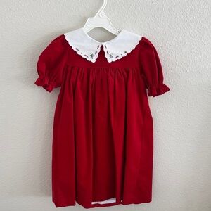 Angel Dear Red Dress with White Collar